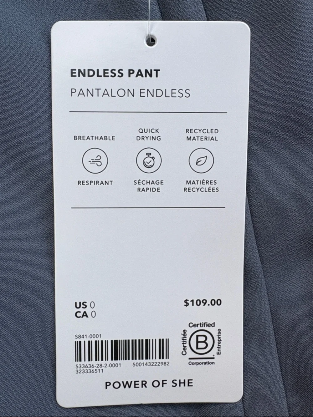 NWT Athleta Endless Shadow Gray Pants size 0. - Picture 7 of 9